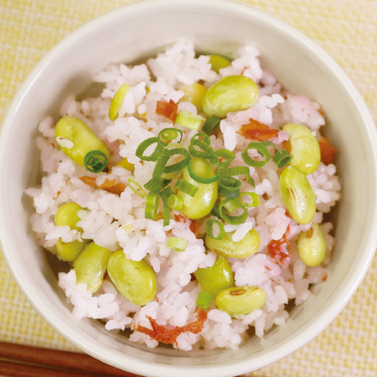 秘伝豆と梅の炊き込みご飯